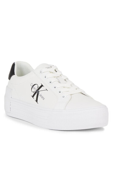 Calvin Klein Jeans Сникърси Bold Vulc Flatform Laceup Lth Wn YW0YW00821 Бял - Mera.bg