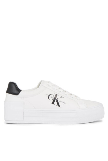 Calvin Klein Jeans Сникърси Bold Vulc Flatform Laceup Lth Wn YW0YW00821 Бял - Mera.bg
