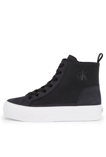 Calvin Klein Jeans Сникърси Bold Vulc Mid Flatform Laceup Wn YW0YW01270 Черен - Mera.bg