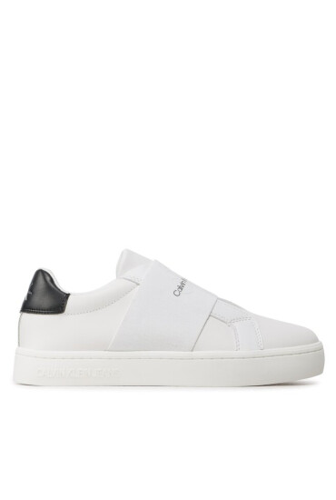 Calvin Klein Jeans Сникърси Casual Cupsole Elastic Lth YW0YW01021 Бял - Mera.bg