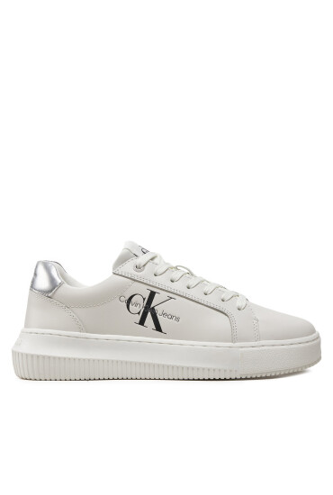 Calvin Klein Jeans Сникърси Chunky Cupsole Laceup Lth Ml Mtl YW0YW01476 Бял - Mera.bg