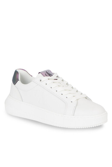 Calvin Klein Jeans Сникърси Chunky Cupsole Laceup Lth Wn YW0YW01202 Бял - Mera.bg