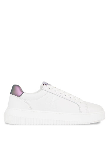 Calvin Klein Jeans Сникърси Chunky Cupsole Laceup Lth Wn YW0YW01202 Бял - Mera.bg