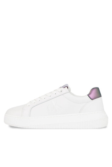 Calvin Klein Jeans Сникърси Chunky Cupsole Laceup Lth Wn YW0YW01202 Бял - Mera.bg