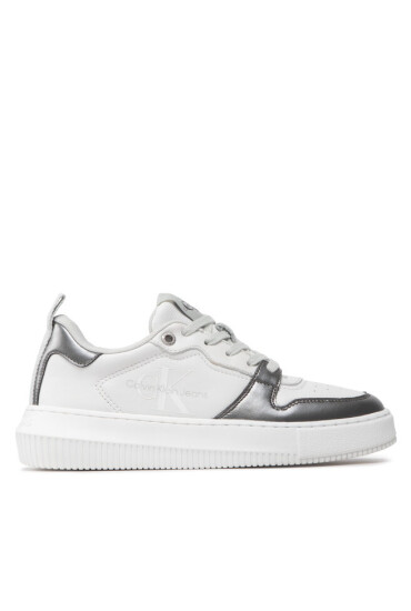 Calvin Klein Jeans Сникърси Chunky Cupsole Laceup Metallic YW0YW007830LB Бял - Mera.bg