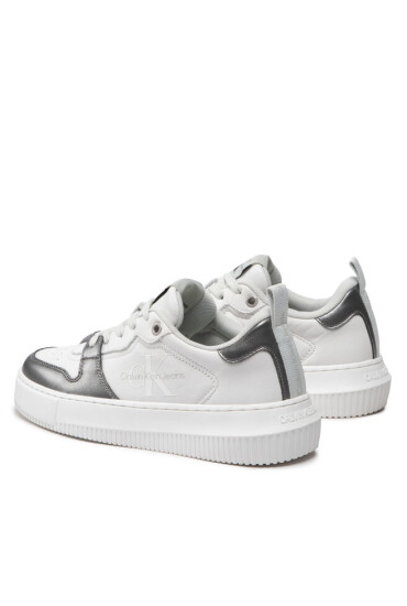 Calvin Klein Jeans Сникърси Chunky Cupsole Laceup Metallic YW0YW007830LB Бял - Mera.bg