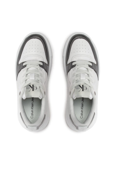 Calvin Klein Jeans Сникърси Chunky Cupsole Laceup Metallic YW0YW007830LB Бял - Mera.bg
