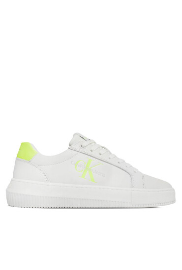Calvin Klein Jeans Сникърси Chunky Cupsole Laceup Mon Lth Wn YW0YW00823 Бял - Mera.bg