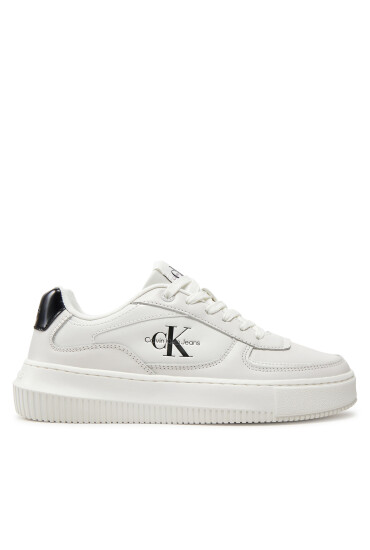 Calvin Klein Jeans Сникърси Chunky Cupsole Low Lth Ml Meta YW0YW01410 Бял - Mera.bg