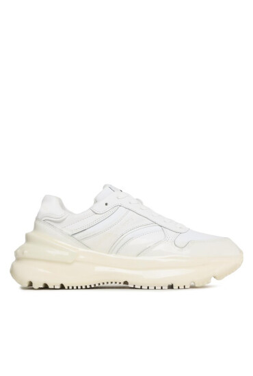 Calvin Klein Jeans Сникърси Chunky Run Low Laceup Dip Wn YW0YW01049 Бял - Mera.bg