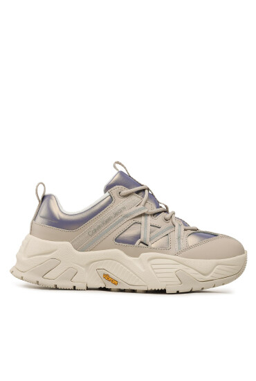 Calvin Klein Jeans Сникърси Chunky Run Vibram Lace Refl Wn YW0YW01062 Бежов - Mera.bg