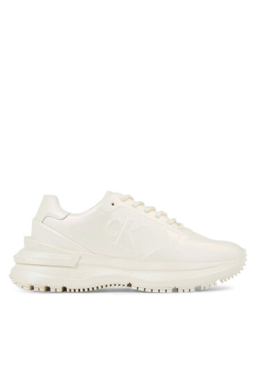 Calvin Klein Jeans Сникърси Chunky Runner Low Lace Mono Wn YW0YW01129 Бял - Mera.bg