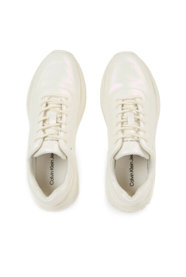 Calvin Klein Jeans Сникърси Chunky Runner Low Lace Mono Wn YW0YW01129 Бял - Mera.bg