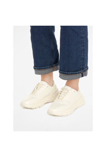 Calvin Klein Jeans Сникърси Chunky Runner Low Lace Mono Wn YW0YW01129 Бял - Mera.bg