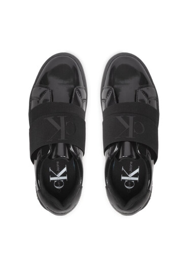 Calvin Klein Jeans Сникърси Classic Cupsole Elastic Glossy YW0YW00874 Черен - Mera.bg