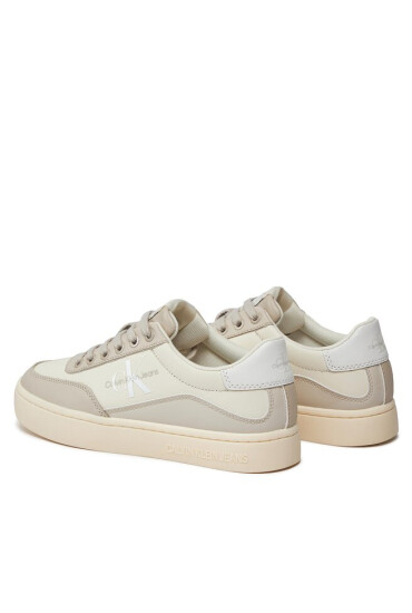 Calvin Klein Jeans Сникърси Classic Cupsole Low Lace Lth Ml YW0YW01296 Бежов - Mera.bg