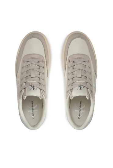 Calvin Klein Jeans Сникърси Classic Cupsole Low Lace Lth Ml YW0YW01296 Бежов - Mera.bg