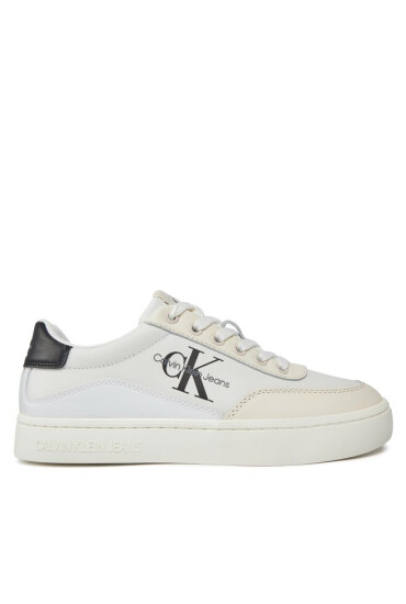 Calvin Klein Jeans Сникърси Classic Cupsole Low Lace Lth Ml YW0YW01296 Бял - Mera.bg