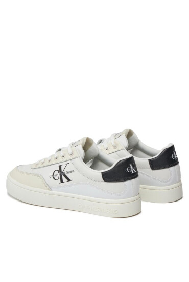 Calvin Klein Jeans Сникърси Classic Cupsole Low Lace Lth Ml YW0YW01296 Бял - Mera.bg