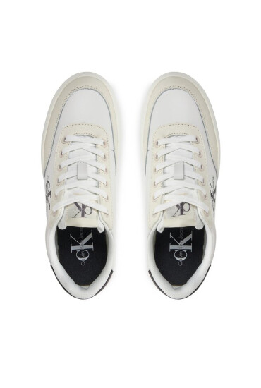 Calvin Klein Jeans Сникърси Classic Cupsole Low Lace Lth Ml YW0YW01296 Бял - Mera.bg