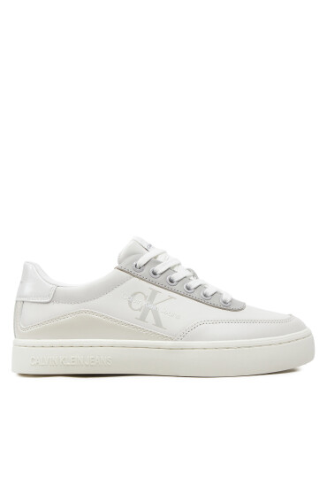 Calvin Klein Jeans Сникърси Classic Cupsole Low Lace Lth Ml YW0YW01527 Бял - Mera.bg