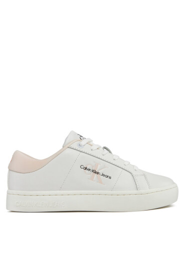 Calvin Klein Jeans Сникърси Classic Cupsole Lowlaceup Lth Wn YW0YW01444 Бял - Mera.bg