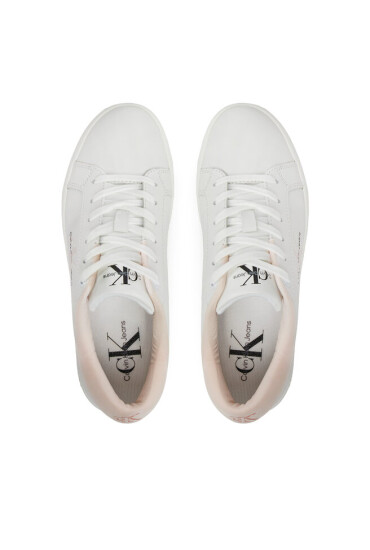 Calvin Klein Jeans Сникърси Classic Cupsole Lowlaceup Lth Wn YW0YW01444 Бял - Mera.bg