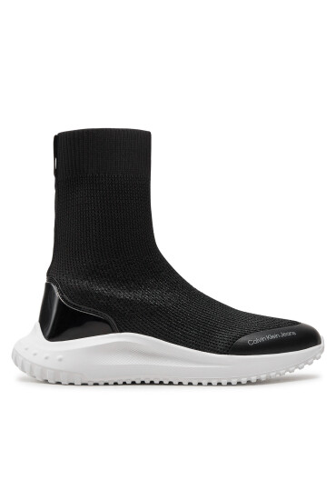 Calvin Klein Jeans Сникърси Eva Runner High Sock Mtr YW0YW01485 Черен - Mera.bg