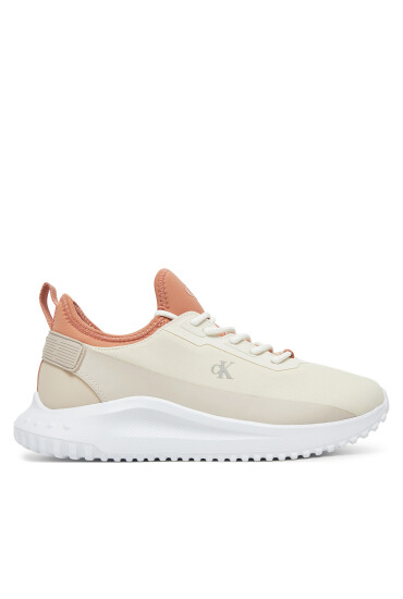 Calvin Klein Jeans Сникърси Eva Runner Low Lace Mix In YW0YW01759 Екрю - Mera.bg