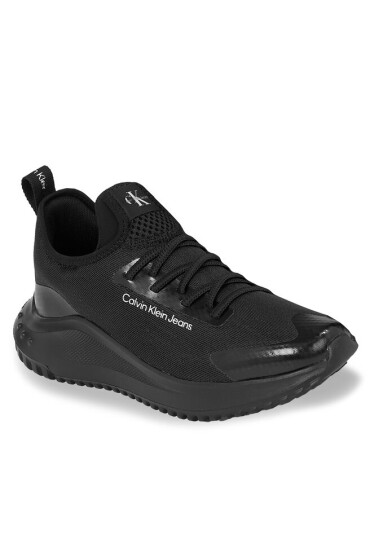 Calvin Klein Jeans Сникърси Eva Runner Sock Laceup YW0YW01135 Черен - Mera.bg