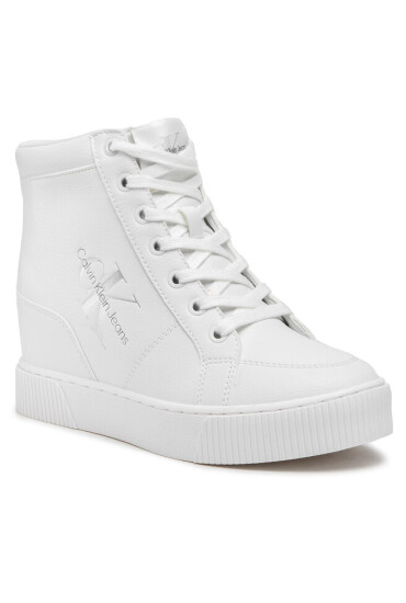 Calvin Klein Jeans Сникърси Hidden Wedge Cupsole Laceup YW0YW00771 Бял - Mera.bg