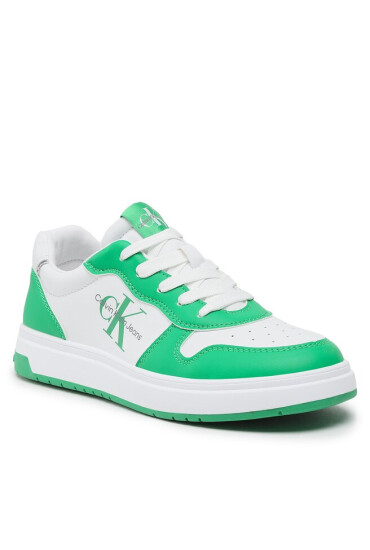 Calvin Klein Jeans Сникърси Low Cut Lace-Up Sneaker V3X9-80552-1355 M Green/White X042 - Mera.bg