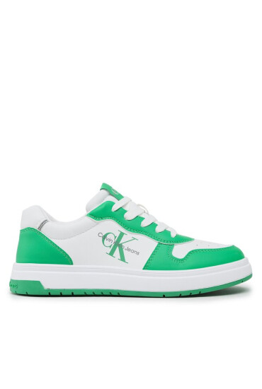 Calvin Klein Jeans Сникърси Low Cut Lace-Up Sneaker V3X9-80552-1355 M Green/White X042 - Mera.bg