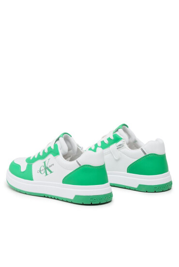 Calvin Klein Jeans Сникърси Low Cut Lace-Up Sneaker V3X9-80552-1355 M Green/White X042 - Mera.bg