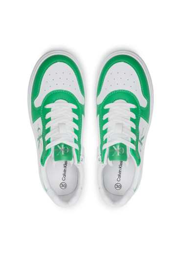 Calvin Klein Jeans Сникърси Low Cut Lace-Up Sneaker V3X9-80552-1355 M Green/White X042 - Mera.bg