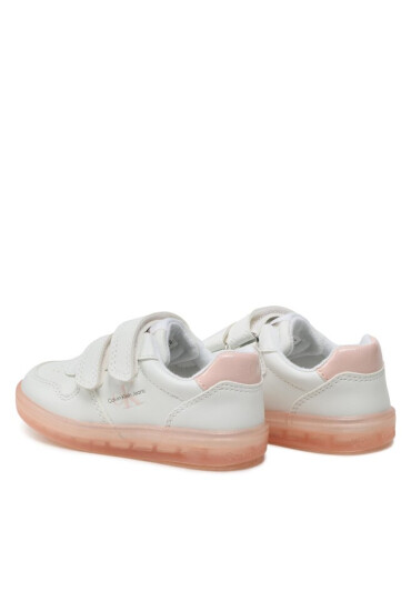 Calvin Klein Jeans Сникърси Low Cut Velcro Sneaker V1A9-80466-1355 S White/Pink X134 - Mera.bg