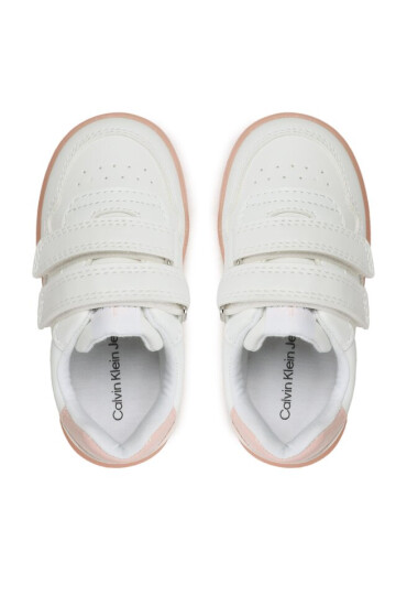 Calvin Klein Jeans Сникърси Low Cut Velcro Sneaker V1A9-80466-1355 S White/Pink X134 - Mera.bg