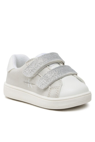 Calvin Klein Jeans Сникърси Low Cut Velcro Sneaker V1A9-80468-1459 M White/Grey/Silver Y383 - Mera.bg