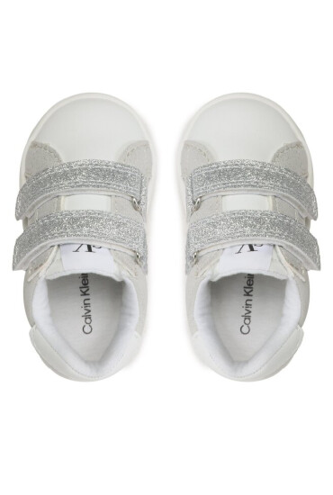 Calvin Klein Jeans Сникърси Low Cut Velcro Sneaker V1A9-80468-1459 M White/Grey/Silver Y383 - Mera.bg