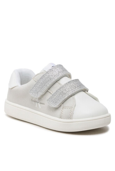 Calvin Klein Jeans Сникърси Low Cut Velcro Sneaker V1A9-80468-1459 S White/Grey/Silver Y383 - Mera.bg