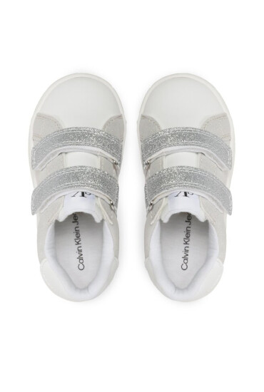 Calvin Klein Jeans Сникърси Low Cut Velcro Sneaker V1A9-80468-1459 S White/Grey/Silver Y383 - Mera.bg