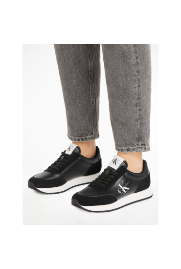 Calvin Klein Jeans Сникърси Retro Runner Low Laceup Ny Pearl YW0YW01056 Черен - Mera.bg
