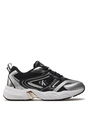 Calvin Klein Jeans Сникърси Retro Tennis Low Lace Mh Ml Mr YW0YW01381 Черен - Mera.bg