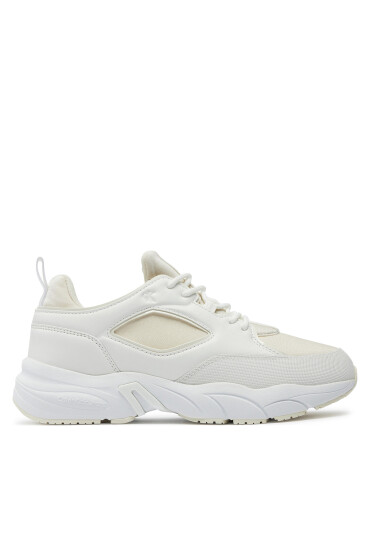 Calvin Klein Jeans Сникърси Retro Tennis Low Lace Mix Mg Mtr YW0YW01497 Екрю - Mera.bg