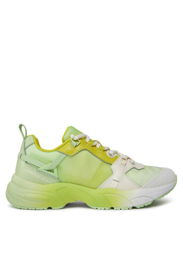 Calvin Klein Jeans Сникърси Retro Tennis Low Lace Mix Ml Sat YW0YW01307 Зелен - Mera.bg