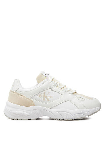 Calvin Klein Jeans Сникърси Retro Tennis Low Lace Mix Ml YW0YW01528 Бял - Mera.bg