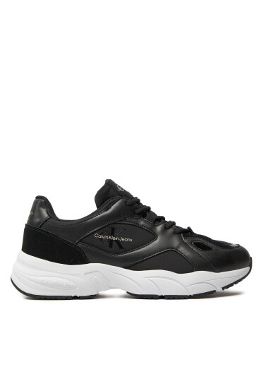 Calvin Klein Jeans Сникърси Retro Tennis Low Lace Mix Ml YW0YW01528 Черен - Mera.bg