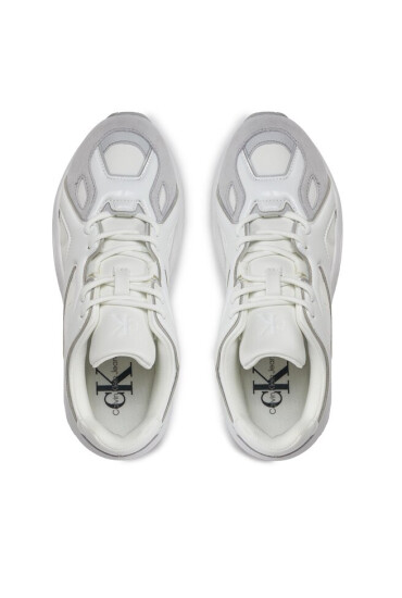 Calvin Klein Jeans Сникърси Retro Tennis Low Lace Mix Nbs Lu YW0YW01312 Бял - Mera.bg