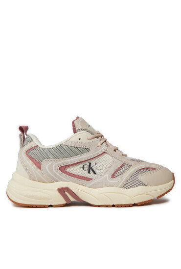 Calvin Klein Jeans Сникърси Retro Tennis Su-Mesh Wn YW0YW00891 Бежов - Mera.bg