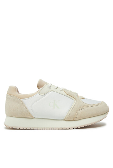 Calvin Klein Jeans Сникърси Runner Laceup Low Mg Media YW0YW01644 Екрю - Mera.bg